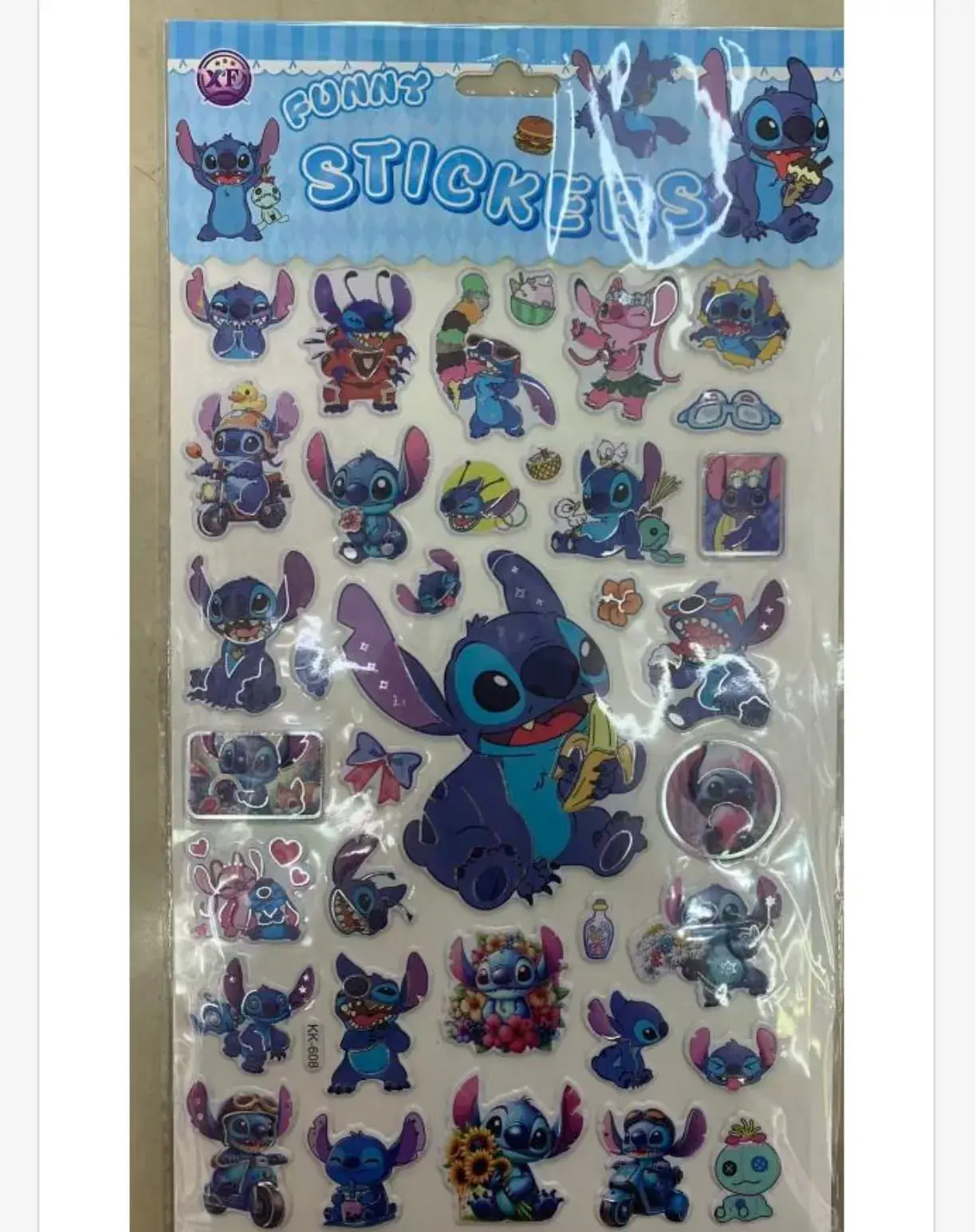 Naklejki DIY Stitch Lilo & Stitch 40 szt, w wielu kolorach