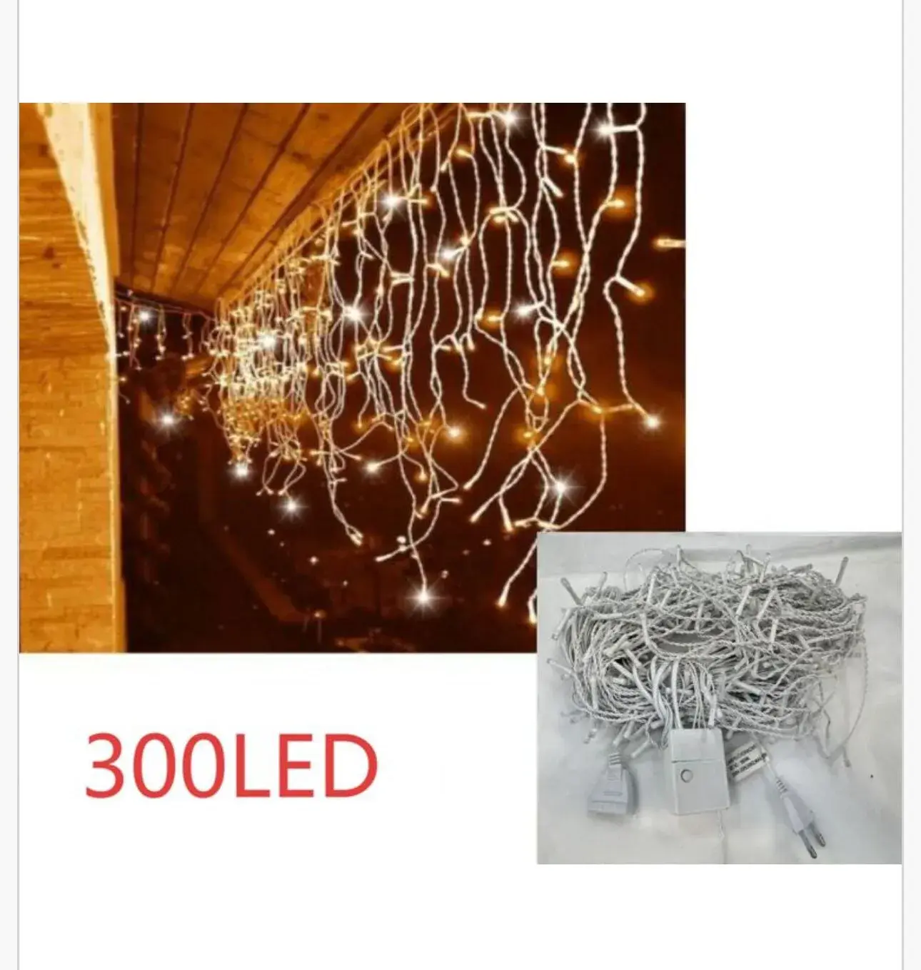 Lampka Dekoracyjna Świąteczna 300LED, kolor biały