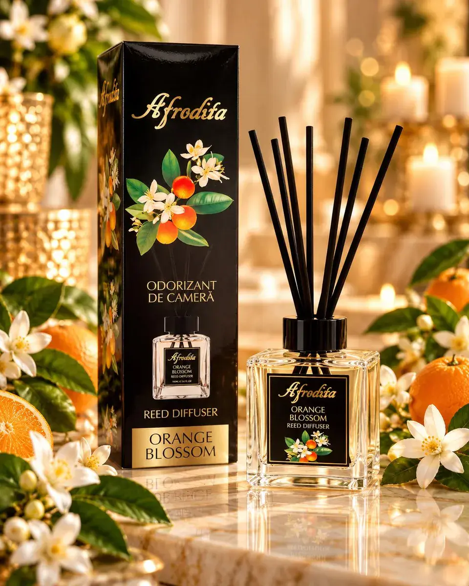 Afrodita odświeżacz powietrza orange blossom z patyczkami