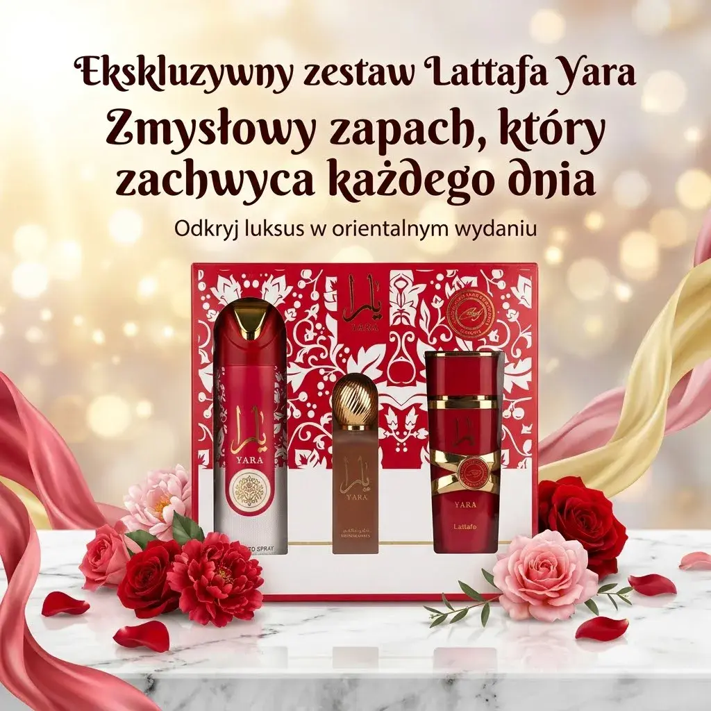 Zestaw upominkowy Lattafa Yara perfumy i pielęgnacja ciała 200ml/100ml/50ml