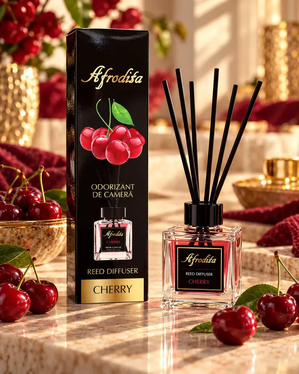 Afrodita odświeżacz powietrza cherry z patyczkami 100 ml