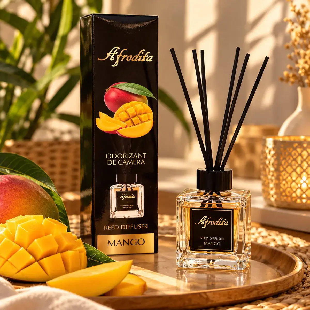 Afrodita dyfuzor zapachowy mango w szklanej butelce 100 ml