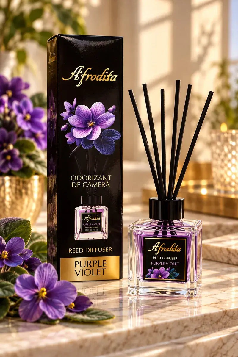 Afrodita odświeżacz powietrza purple violet z patyczkami