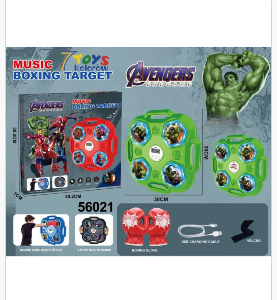 Music Boxing Target Avengers 30cm Elektroniczna Tarcza Bokserska, w wielu kolorach
