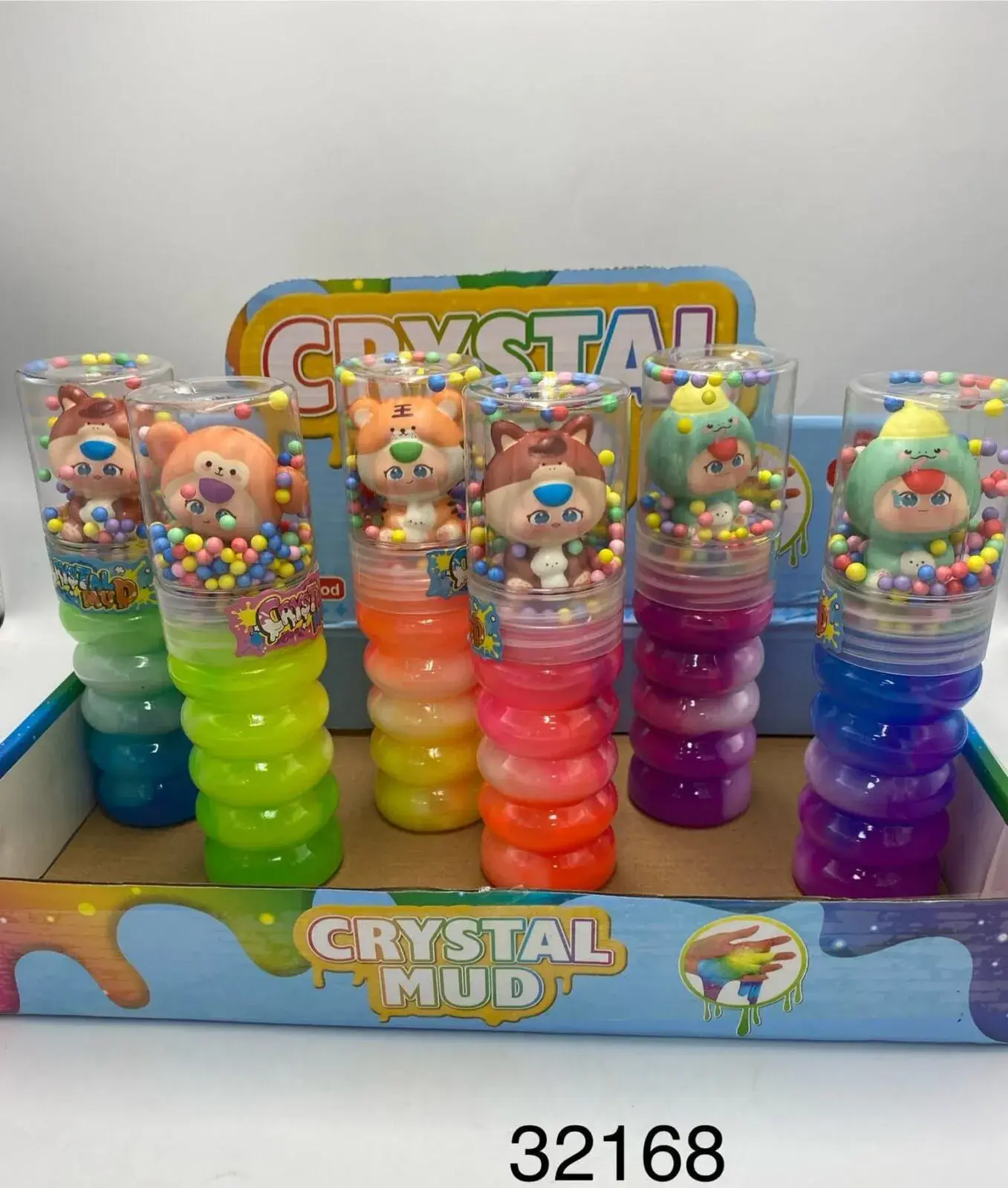 Zabawki Slime Crystal Mud w tubach 12 szt