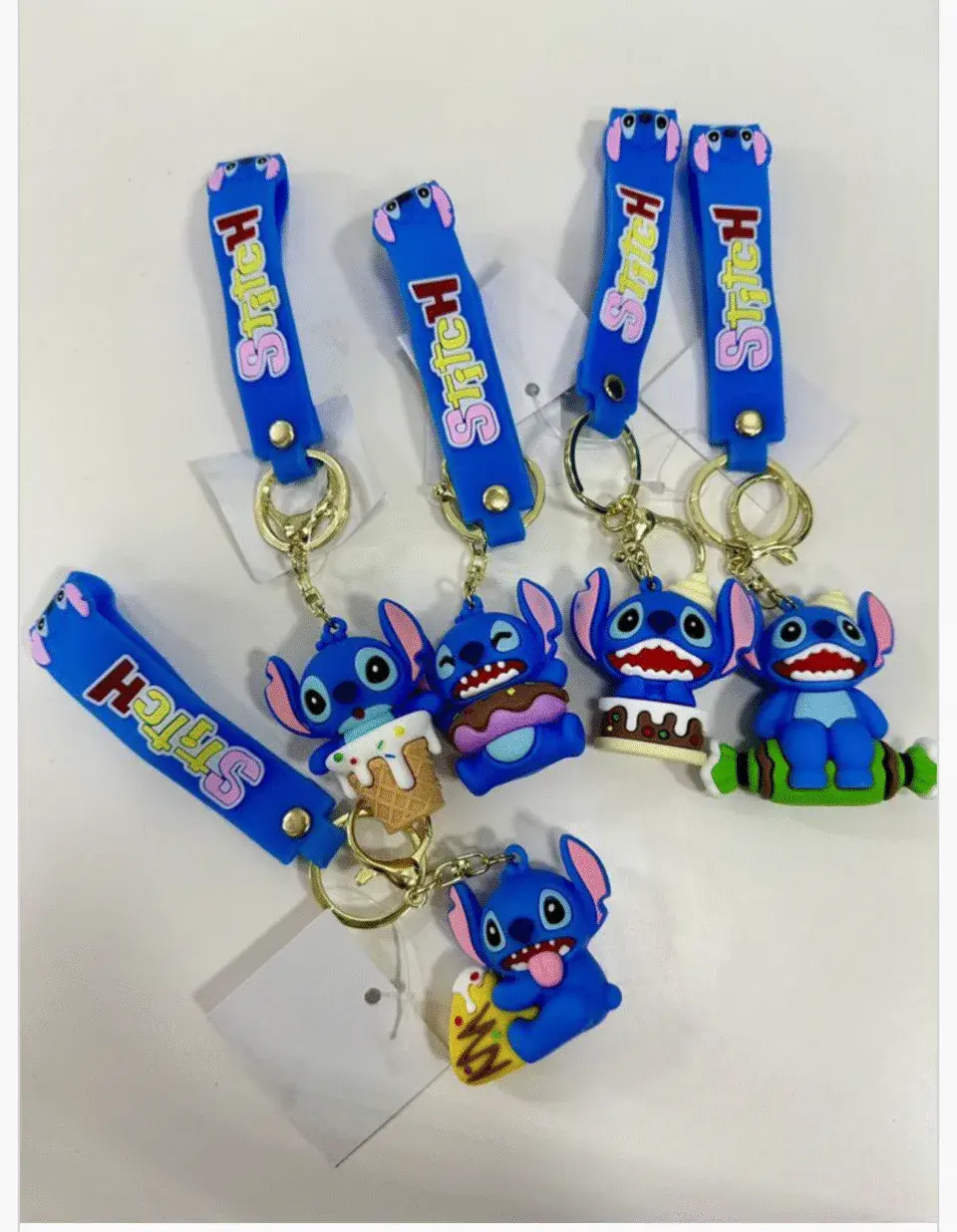 Brelok do Kluczy Stitch Silikonowy z Paskiem - Mix Wzorów – wzór 2