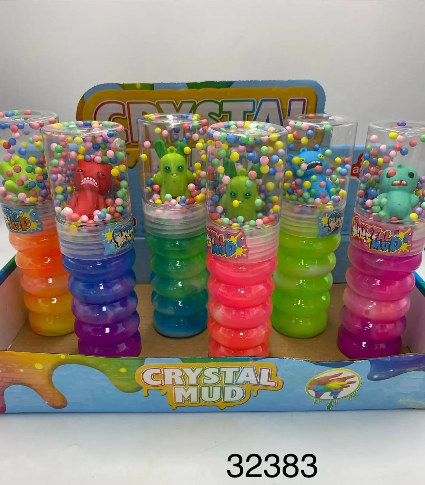 Zabawki Slime Crystal Mud w tubach, 12 szt