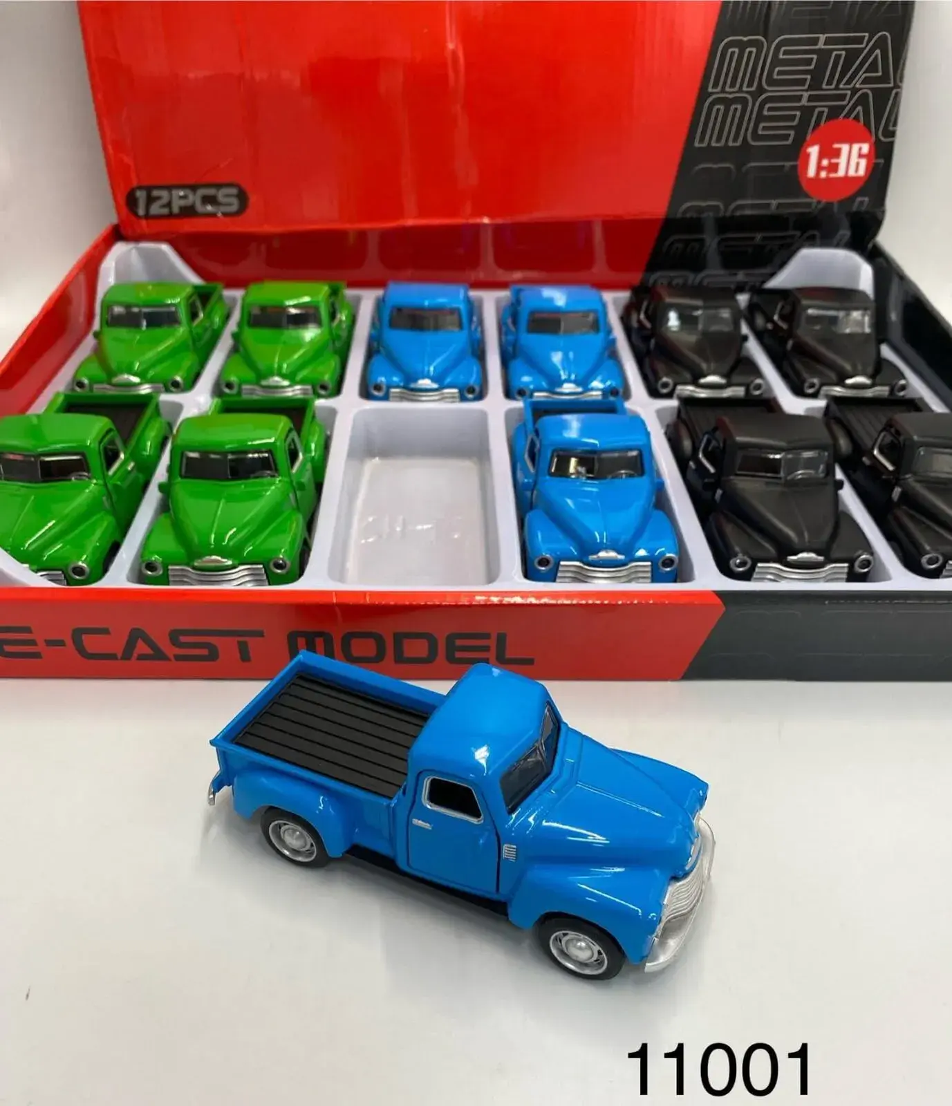 Miniaturki samochodów Die Cast E-Cast Pickup 12 szt 1:36