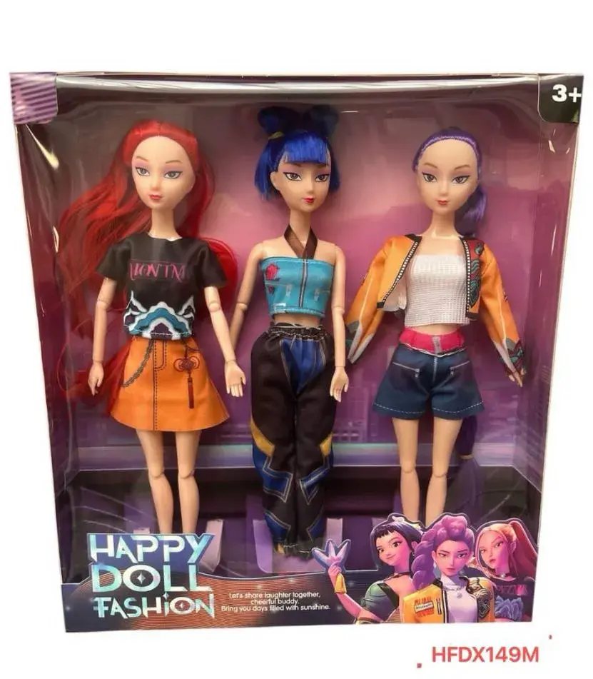 Zestaw 3 Lalek Happy Doll Fashion 3+