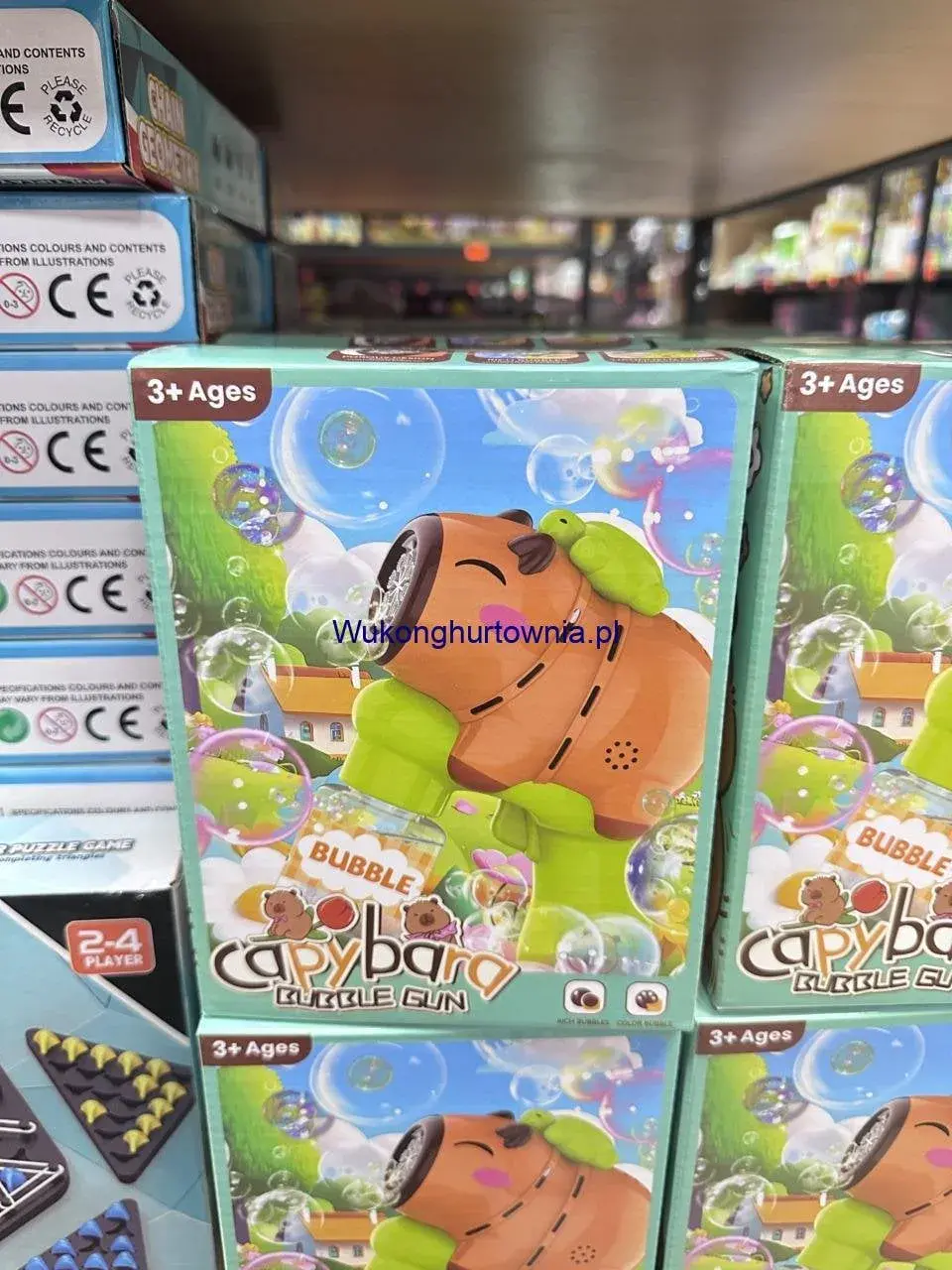 Zabawka Bubble Gun Capybara - Pistolet do baniek 6 szt.