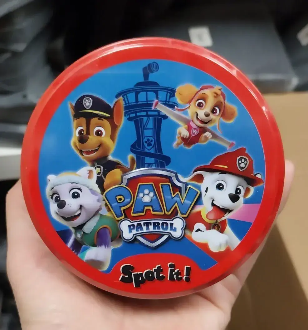 Zabawki karty Spot It Paw Patrol, w wielu kolorach