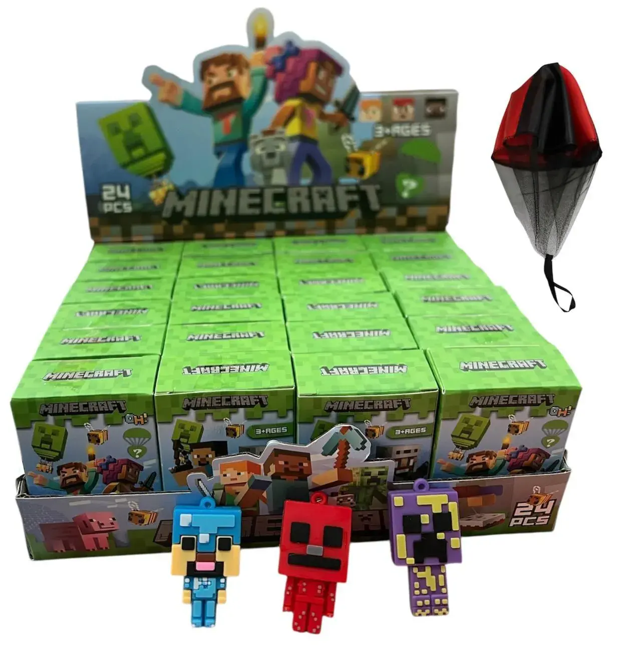 Figurki Minecraft 24 szt w opakowaniu