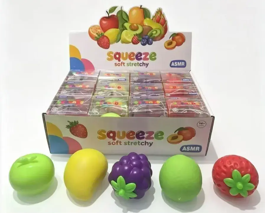 Zestaw Antystresowych Owoców Squeeze Soft Stretchy ASMR