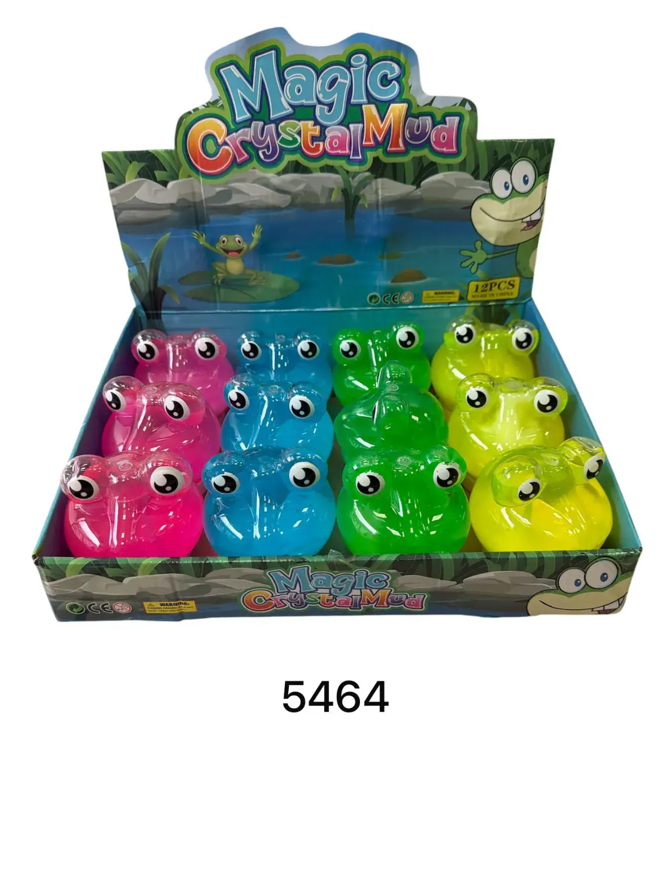 Zabawki Slime Magic Crystal Mud Żaby 12 szt