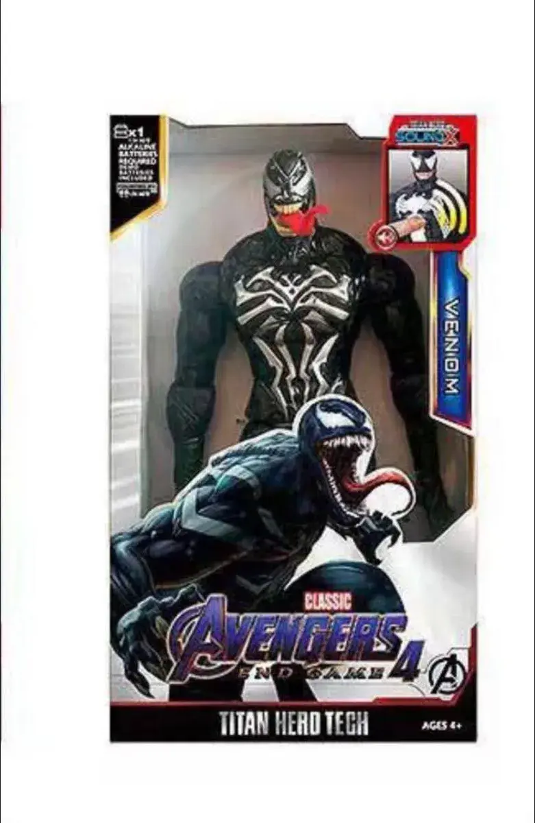 Figurka Venom czarna z dźwiękiem Avengers 4 Titan Hero Tech