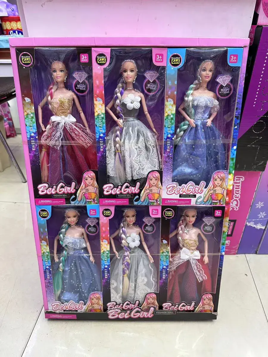 Lalka Bei Girl fashion doll z długimi warkoczami i sukienkami