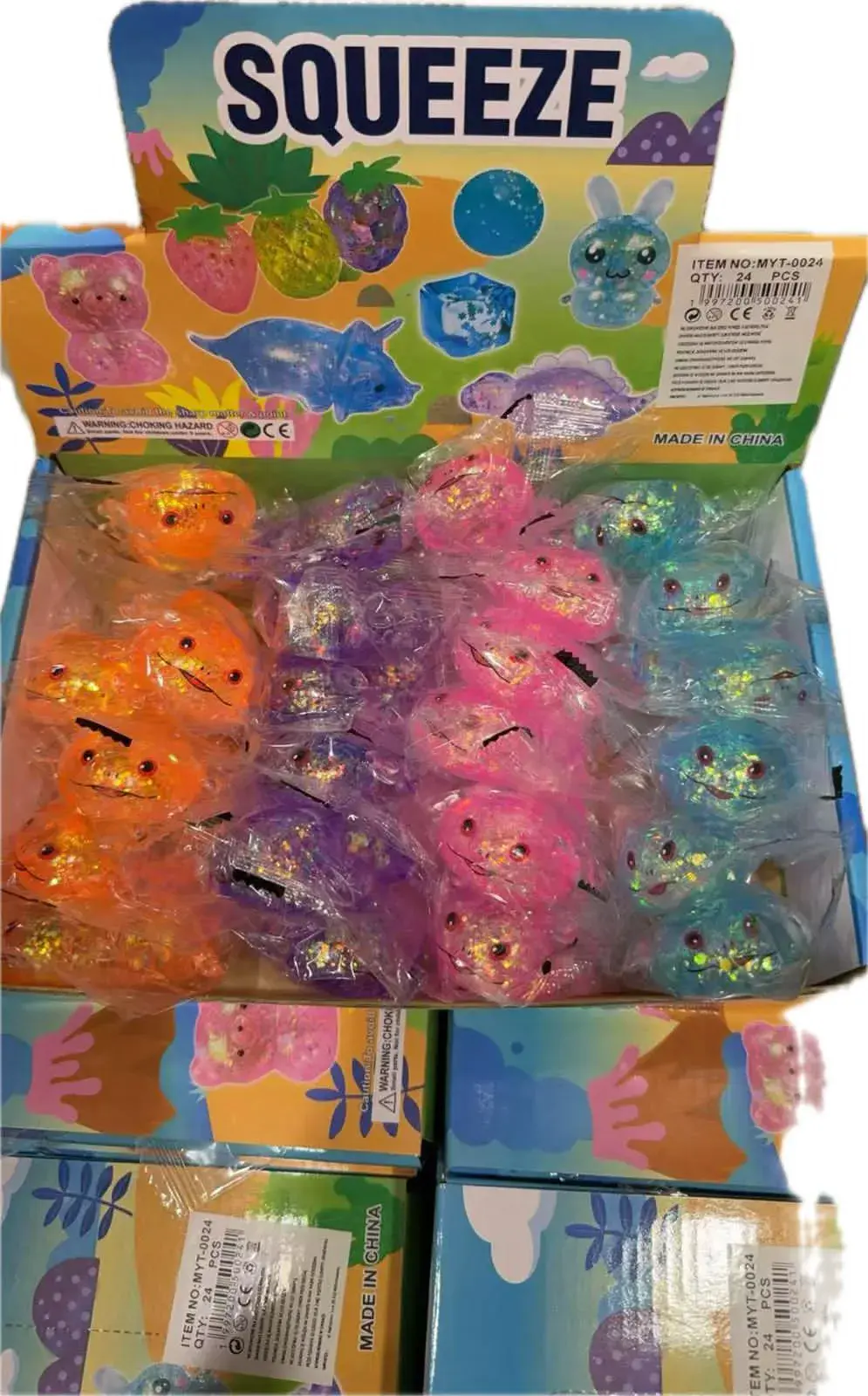 Gniotki Squeeze Toys antystresowe, mix wzorów, 12 szt