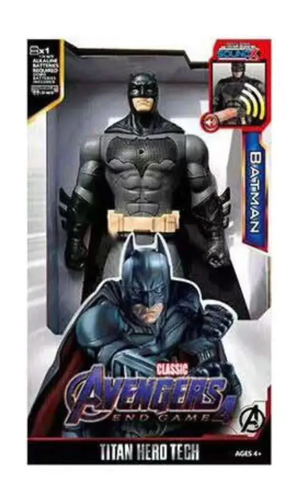 Figurka Batman z dźwiękiem szara czarna 15 cm