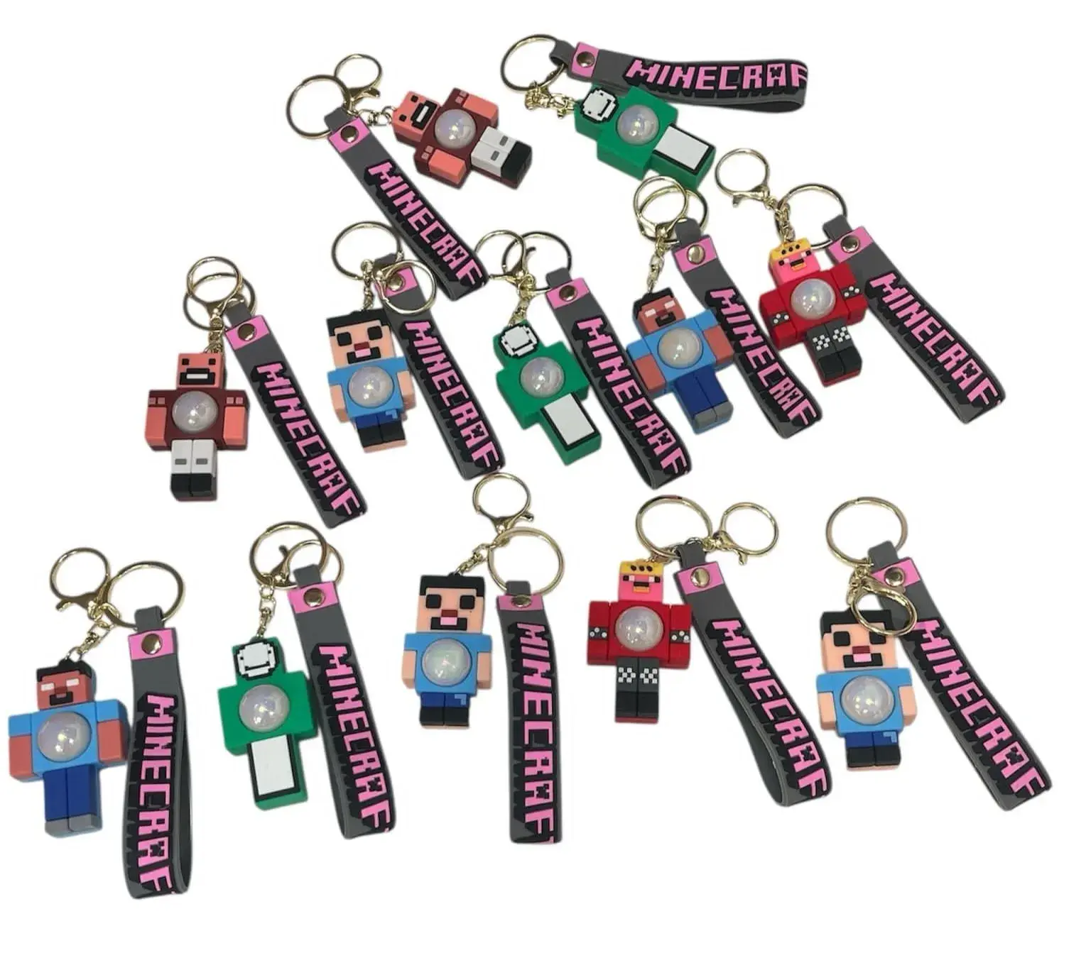 Brelok do Kluczy Minecraft LED