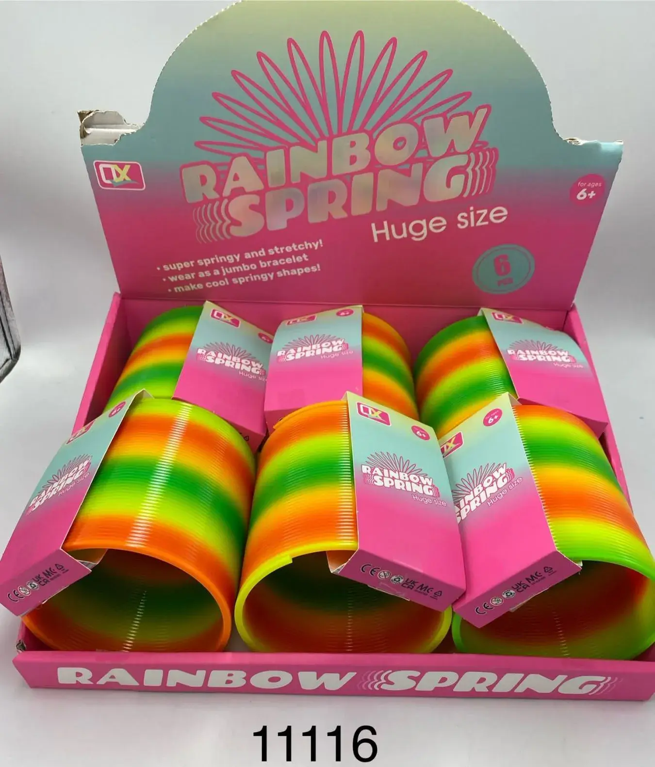 Zabawki Rainbow Spring Huge Size, opak. 6 szt