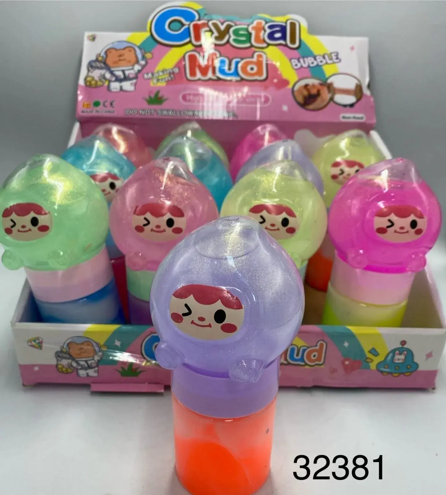 Zabawki Crystal Bubble Mud Slime w słoiczkach
