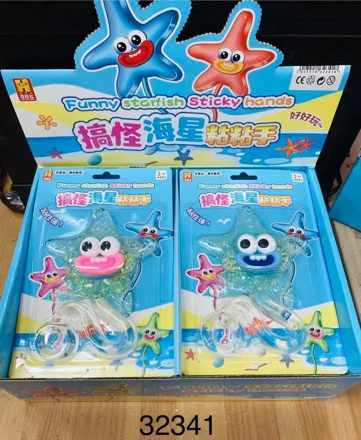 Zabawki Funny Starfish Sticky Hands, kolor niebieski