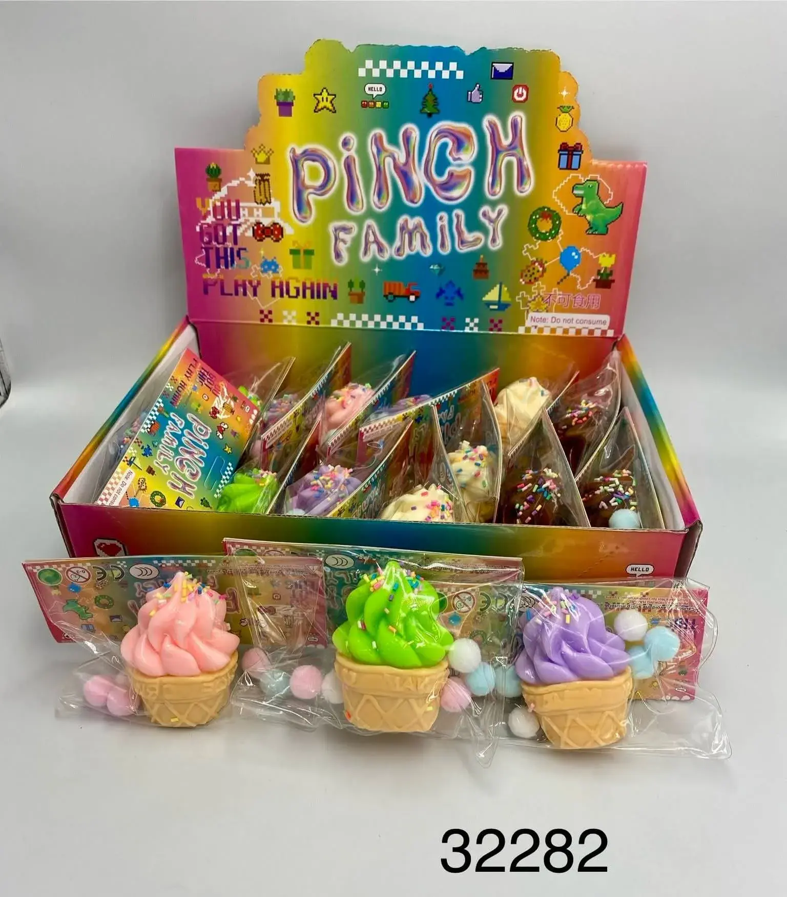 Zabawki Pinch Family Lody Gniotki Antystresowe 16 szt.