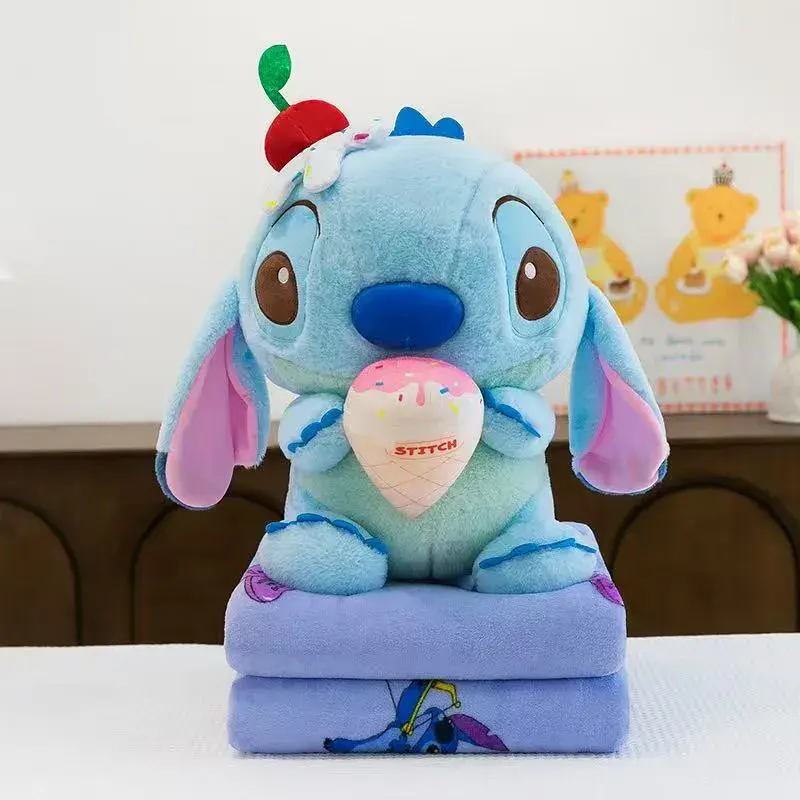 Maskotka Stitch z kocykami niebieski