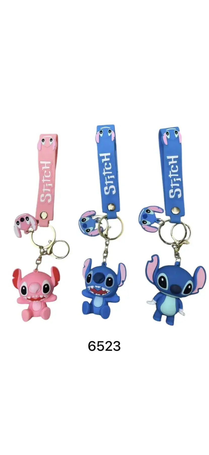 Brelok do Kluczy Stitch Różowy, Niebieski, Granatowy