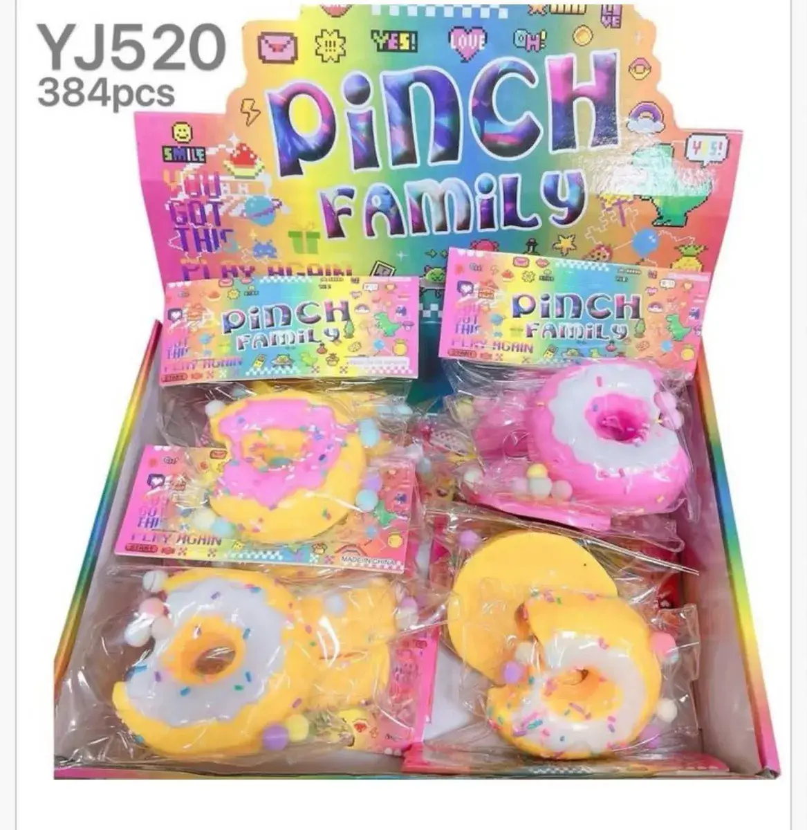 Pinch Family Zabawka Antystresowa Donut Mix Kolorów – wzór 2