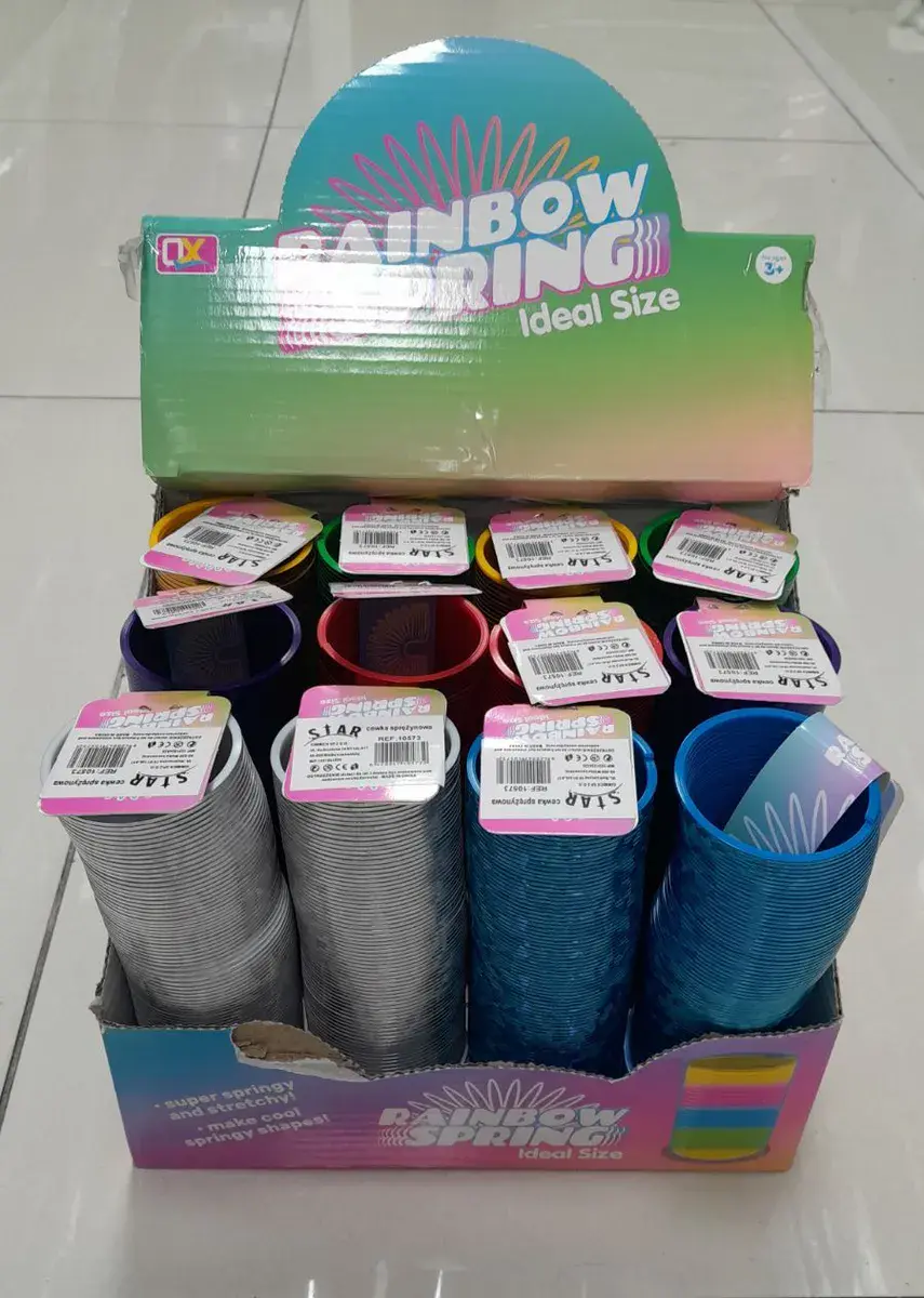 Kolorowa sprężyna tęczowa rainbow spring ideal size mix kolorów