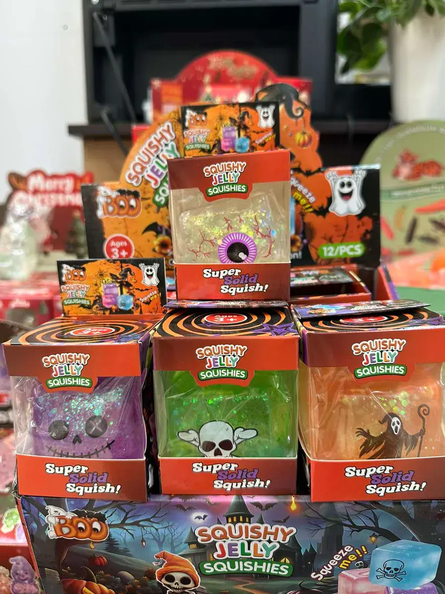 Squishy Jelly Squishies Halloween Zabawka Antystresowa Mix