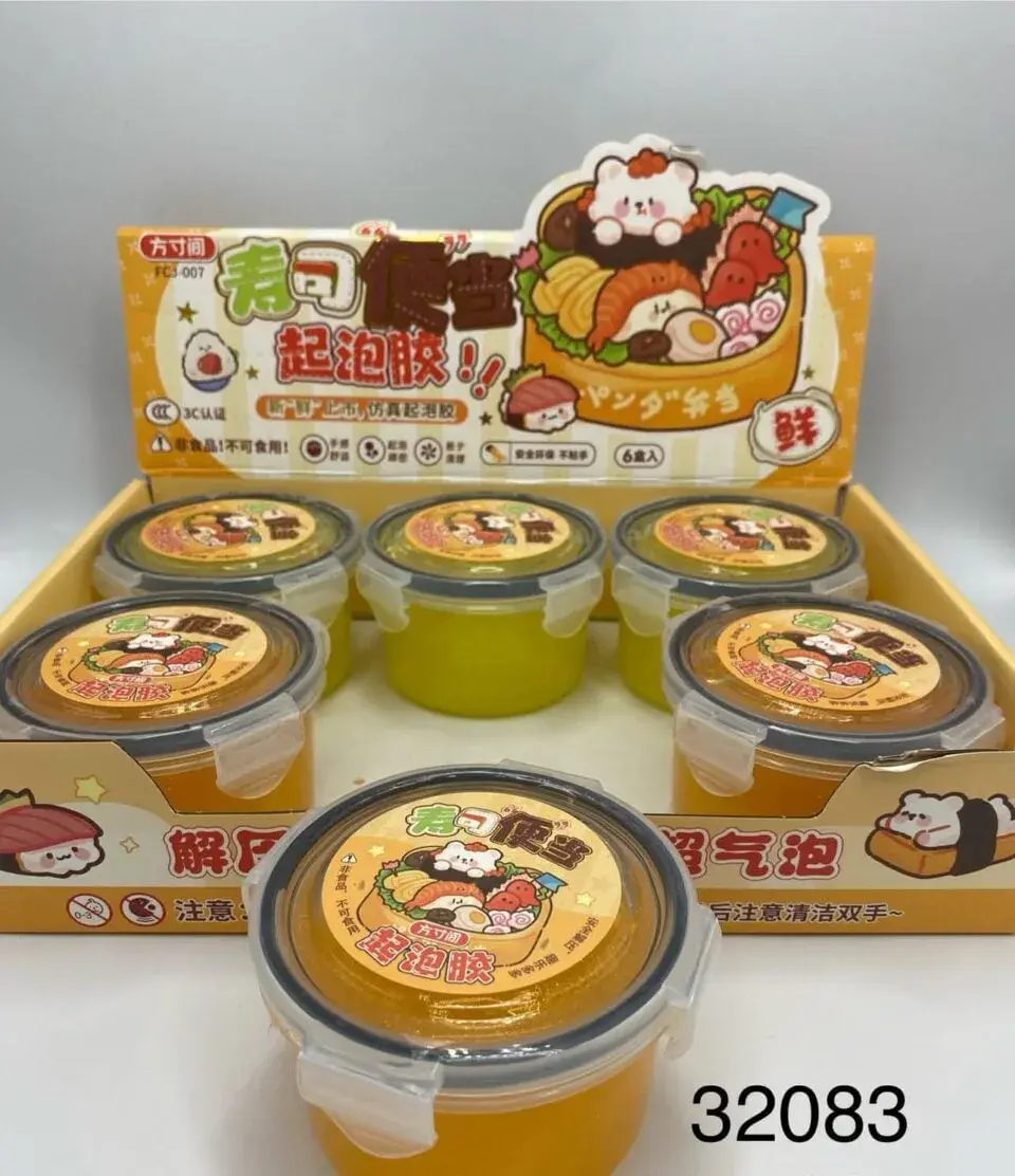 Zabawka slime masa plastyczna sushi bento 6 szt.