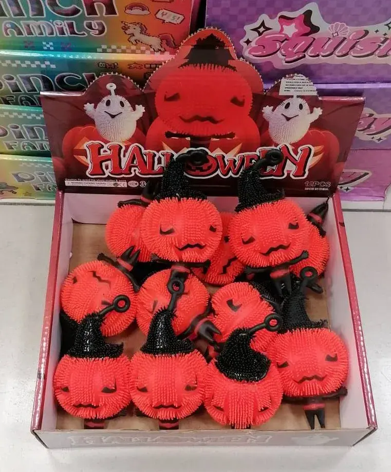 Zabawki Squeeze Halloween LED dynia gniotek 12 szt.