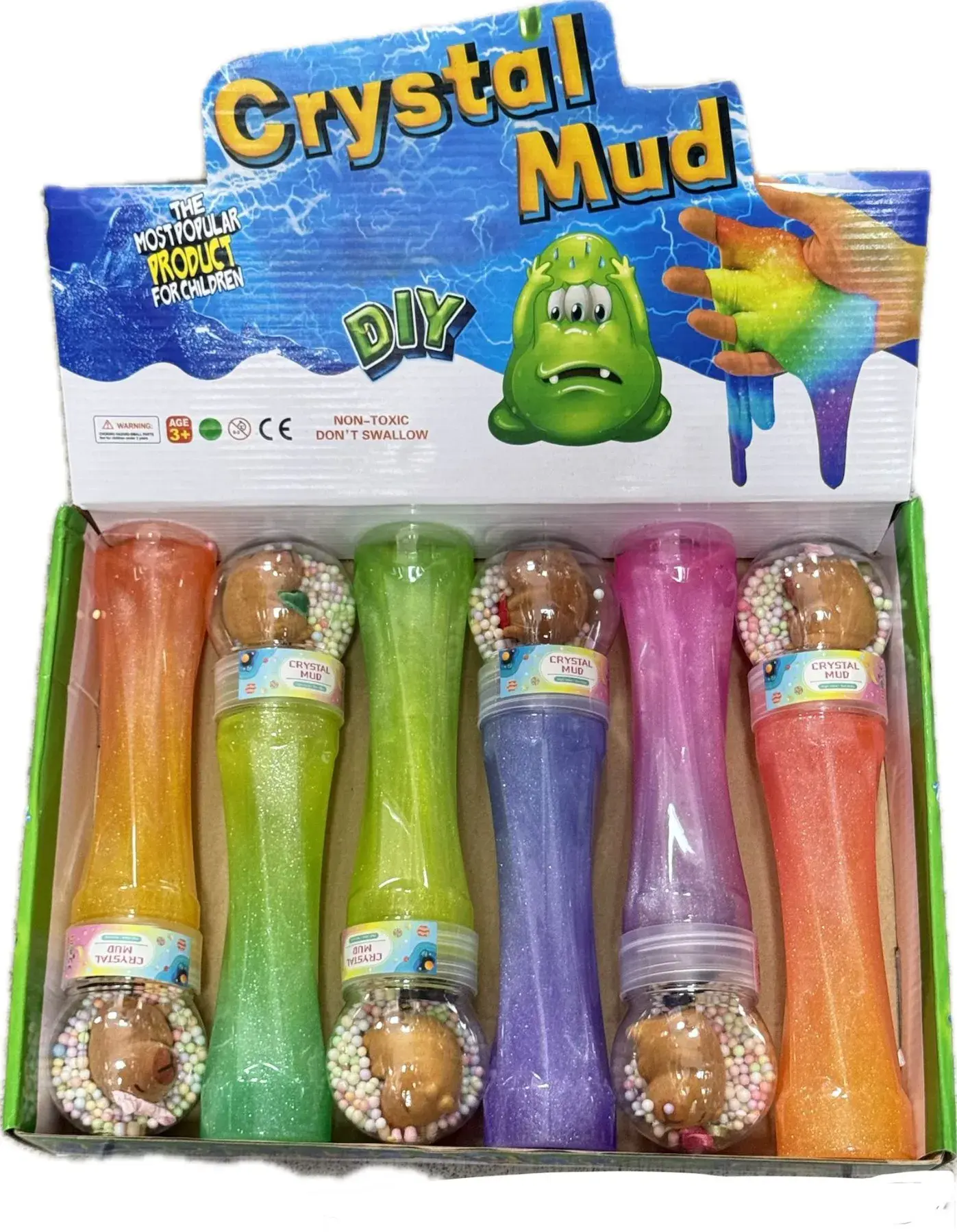 Zabawki slime Crystal Mud Kapibara 6 kolorów, w wielu kolorach