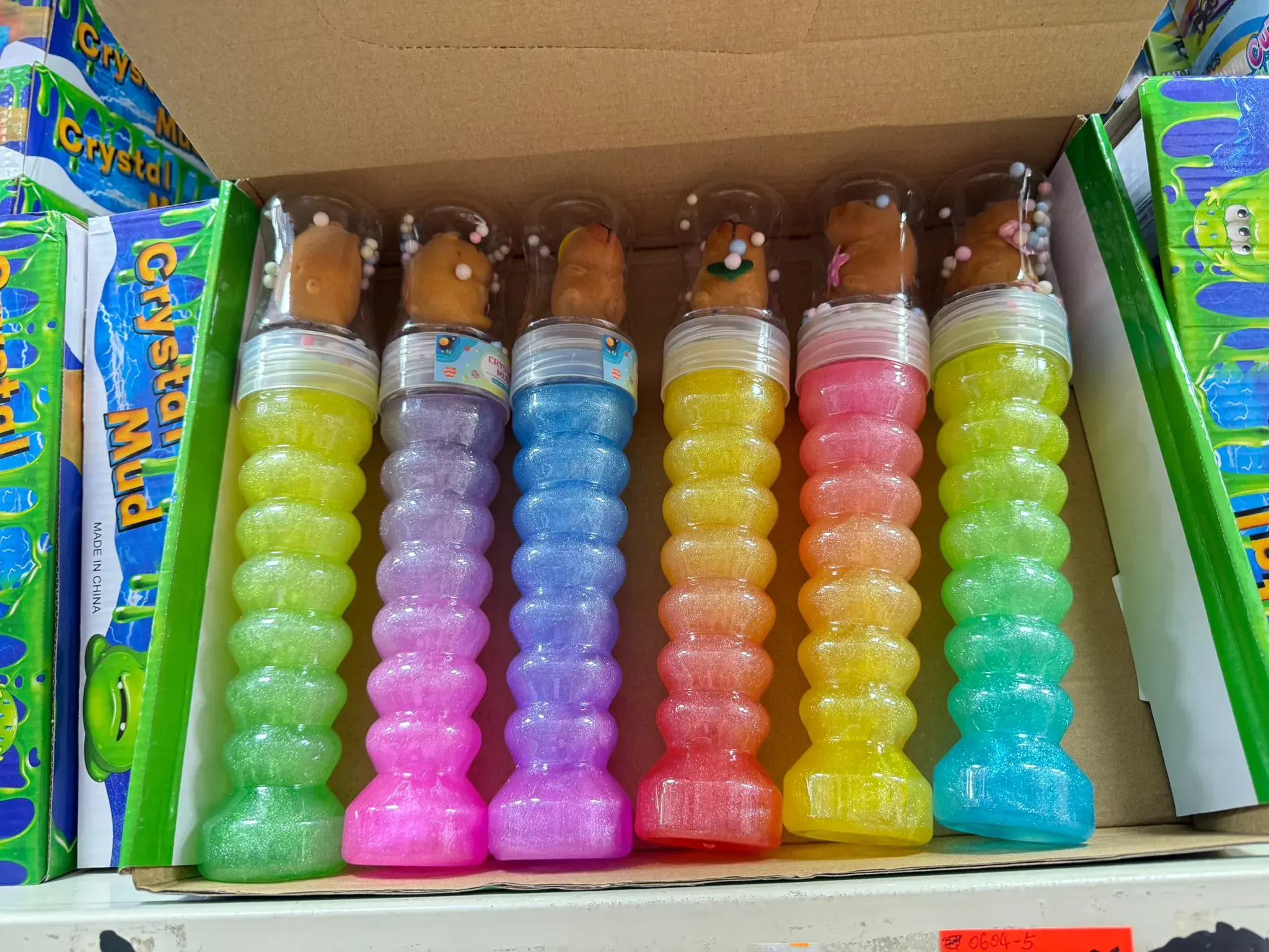 Zabawki Slime Kapibara Crystal Mud brokatowy w tubie, 12 szt.