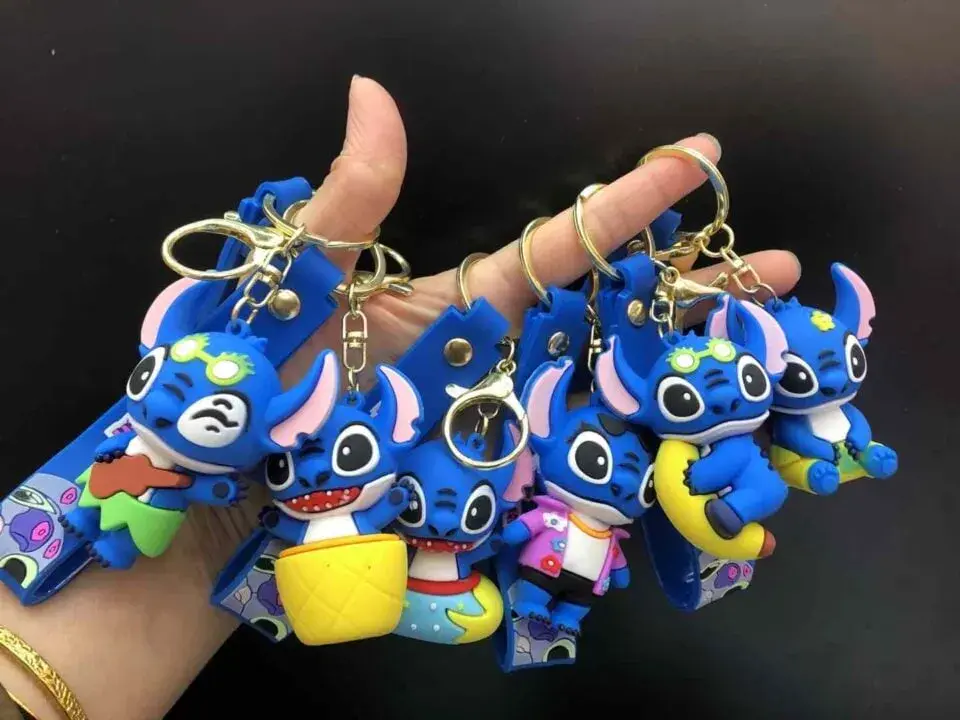 Brelok do kluczy Stitch 3D silikonowy z paskiem - mix wzorów – wzór 2