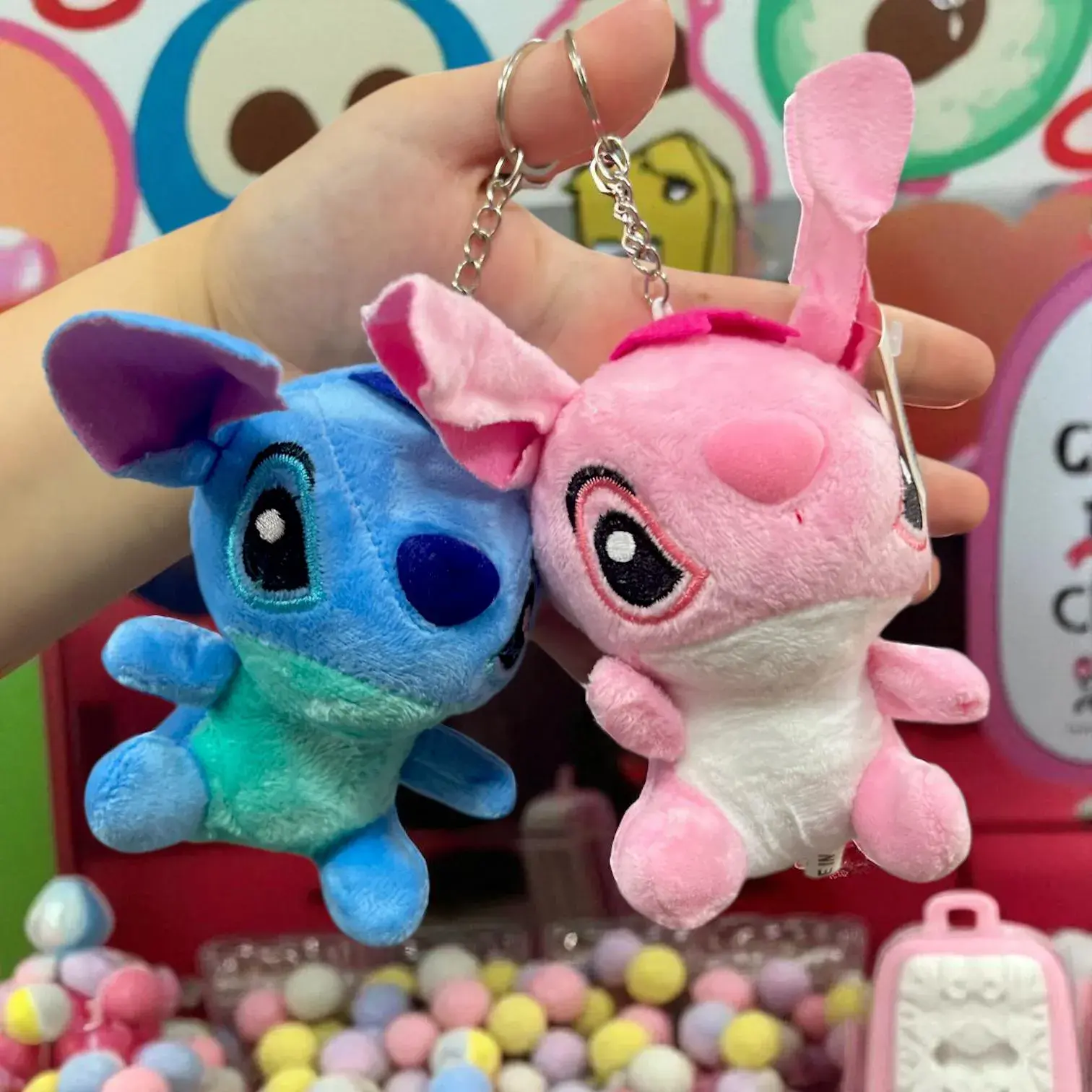 Brelok do kluczy Stitch i Angel Lilo & Stitch, kolor granatowo-niebieski