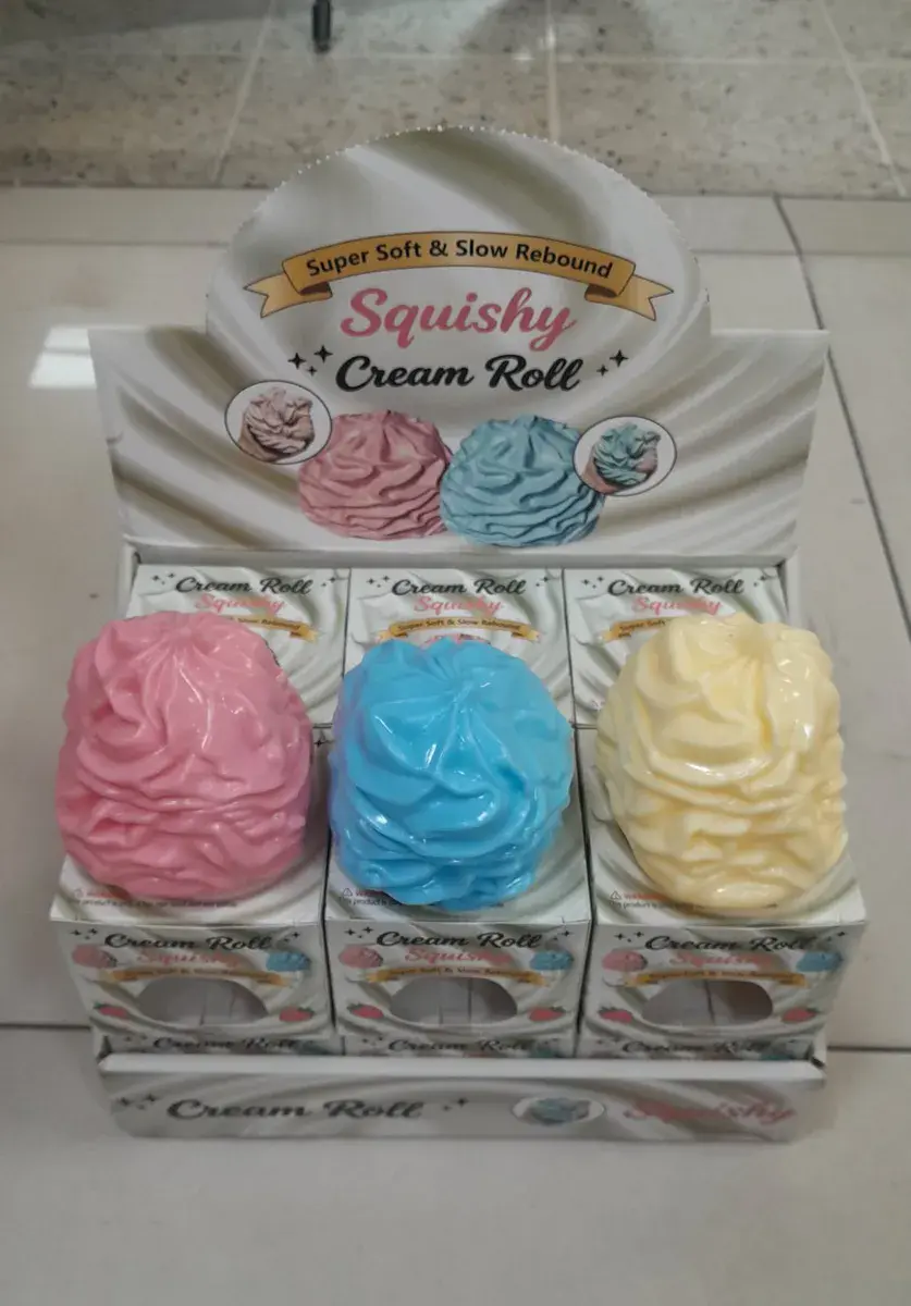 Squishy Cream Roll miękka piankowa zabawka antystresowa mix kolorów – wzór 2