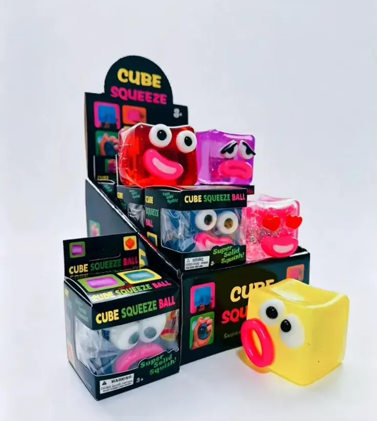 Cube Squeeze Ball zabawka antystresowa kolorowa kostka