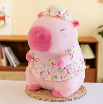 Maskotka Pluszowa Świnka 40cm Różowa z Flamingami