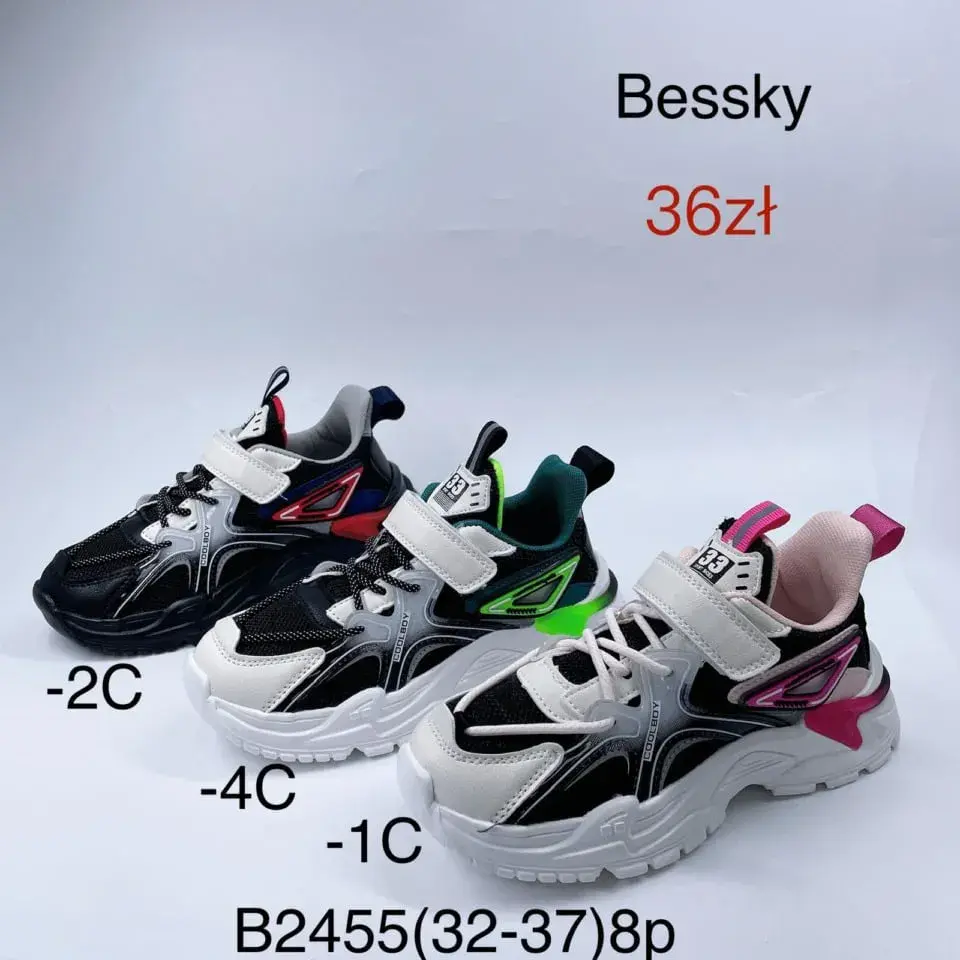 TRAMPKI DZIECIĘCE Bessky Rozmiary 32-37 Sportowe na Rzepy