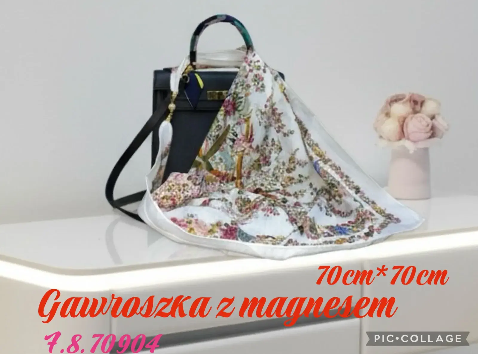 Gawroszka Damska 70cm x 70cm z magnesem, w wielu kolorach