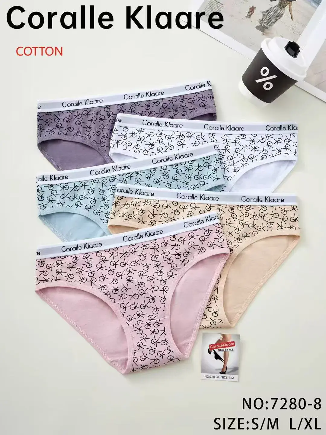 Majtki damskie Coralle Klare bawełniane S/M L/XL