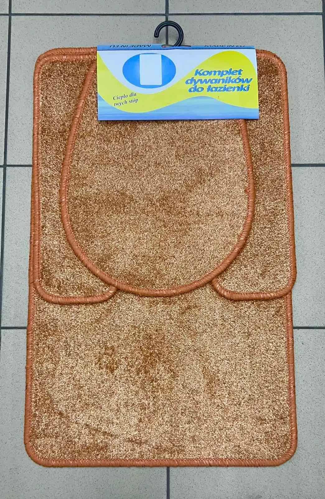 Komplet dywaników łazienkowych 3PCS 50/75 45/50 35/45 beżowy