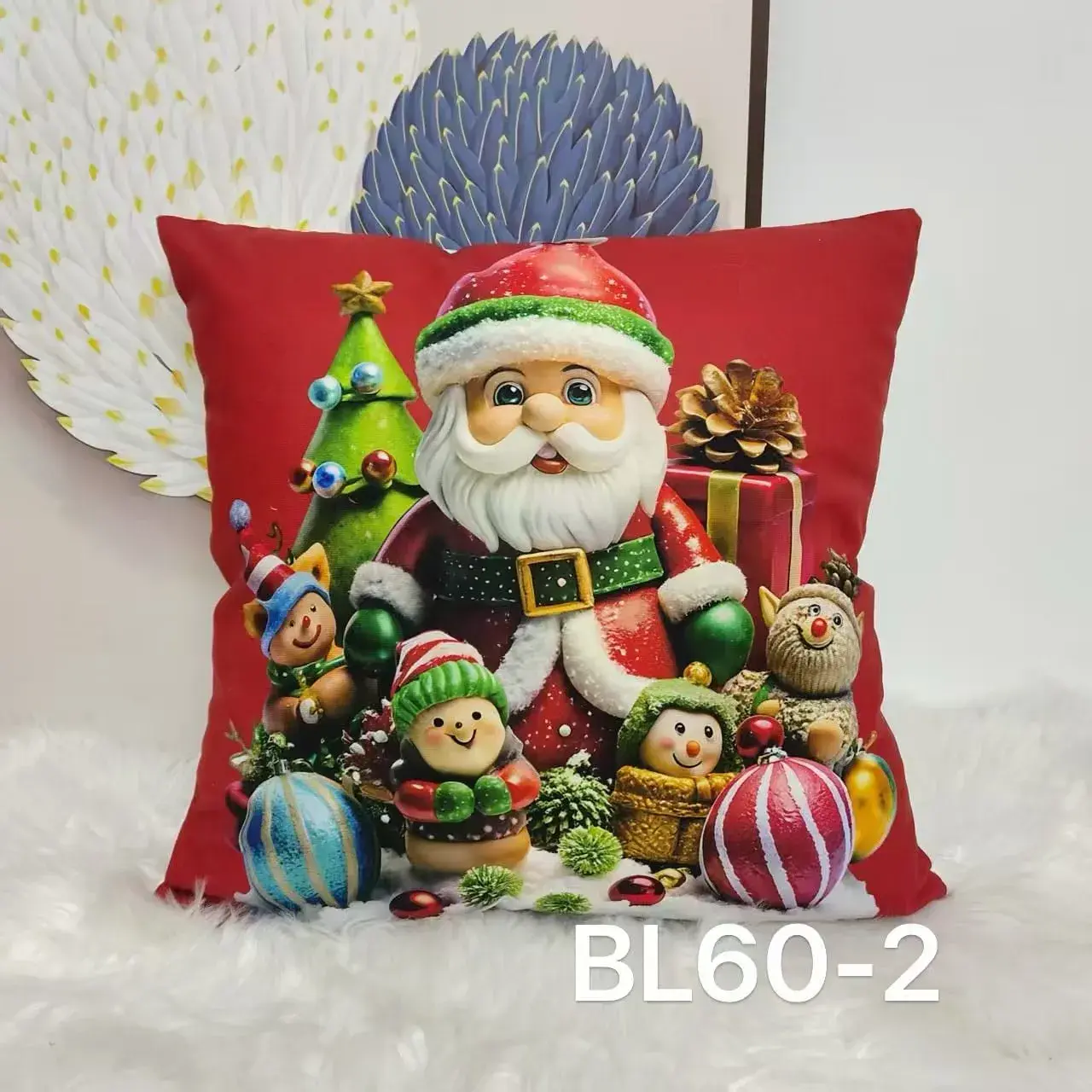 Poszewka Świąteczny Santa Claus 40x40cm, w wielu kolorach