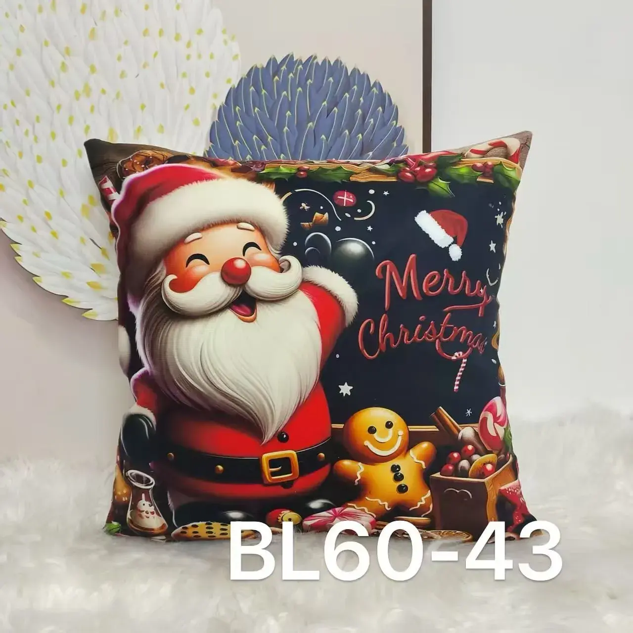 Poszewka Świąteczny Santa Claus 40x40cm, w wielu kolorach – wzór 2