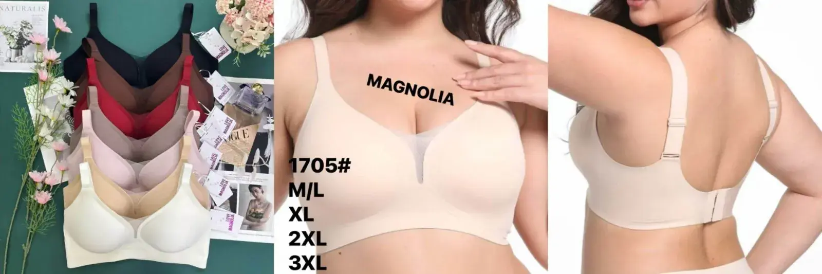 Biustonosz damski Magnolii 1705 M/L/XL/2XL/3XL