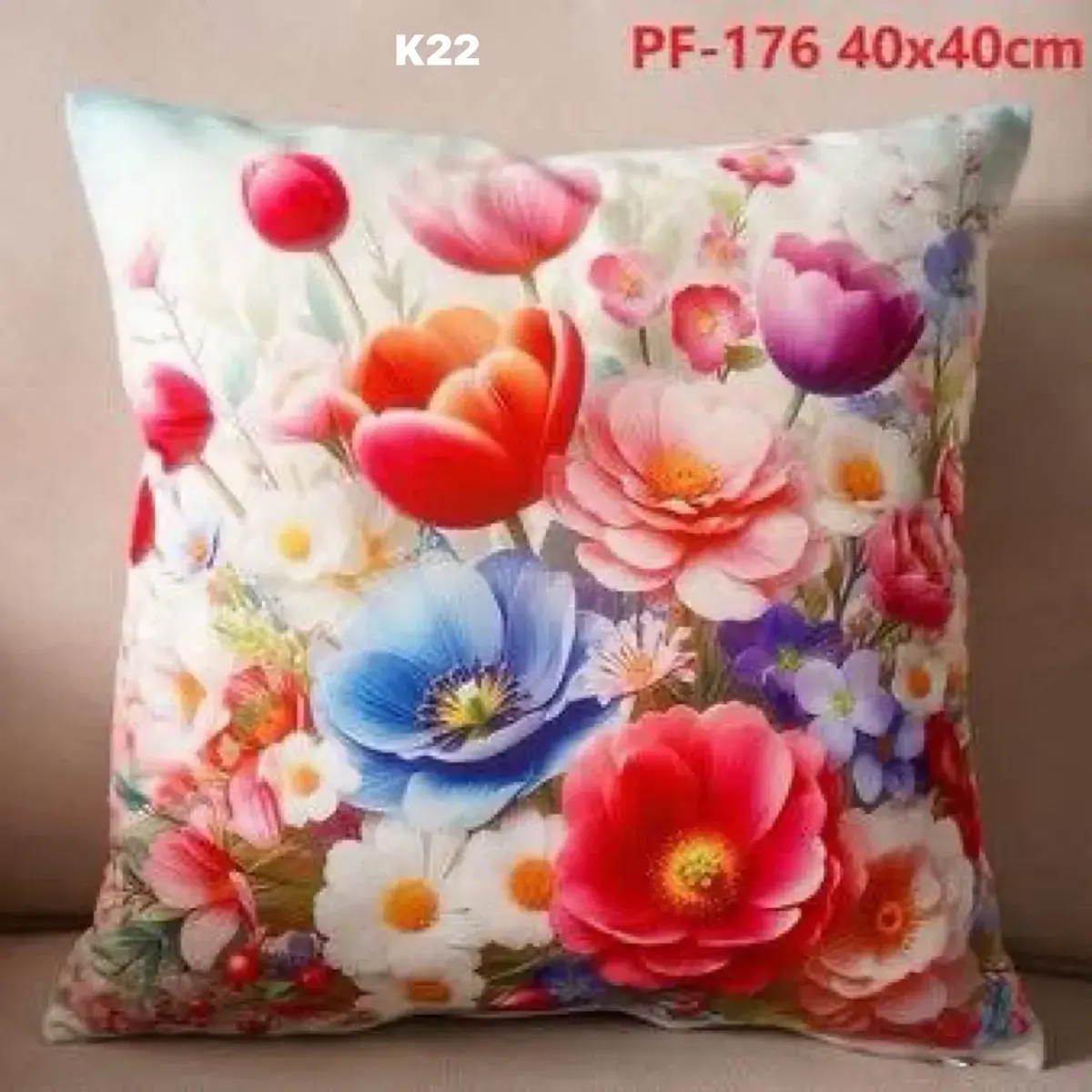 Poszewki dwustronne wielkanocne tulipany 45x45cm, w wielu kolorach