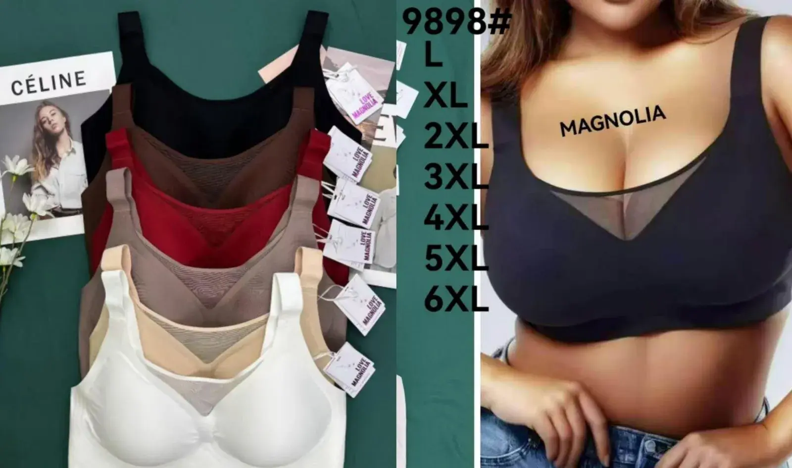 Biustonosz damski bezszwowy Celine L-6XL